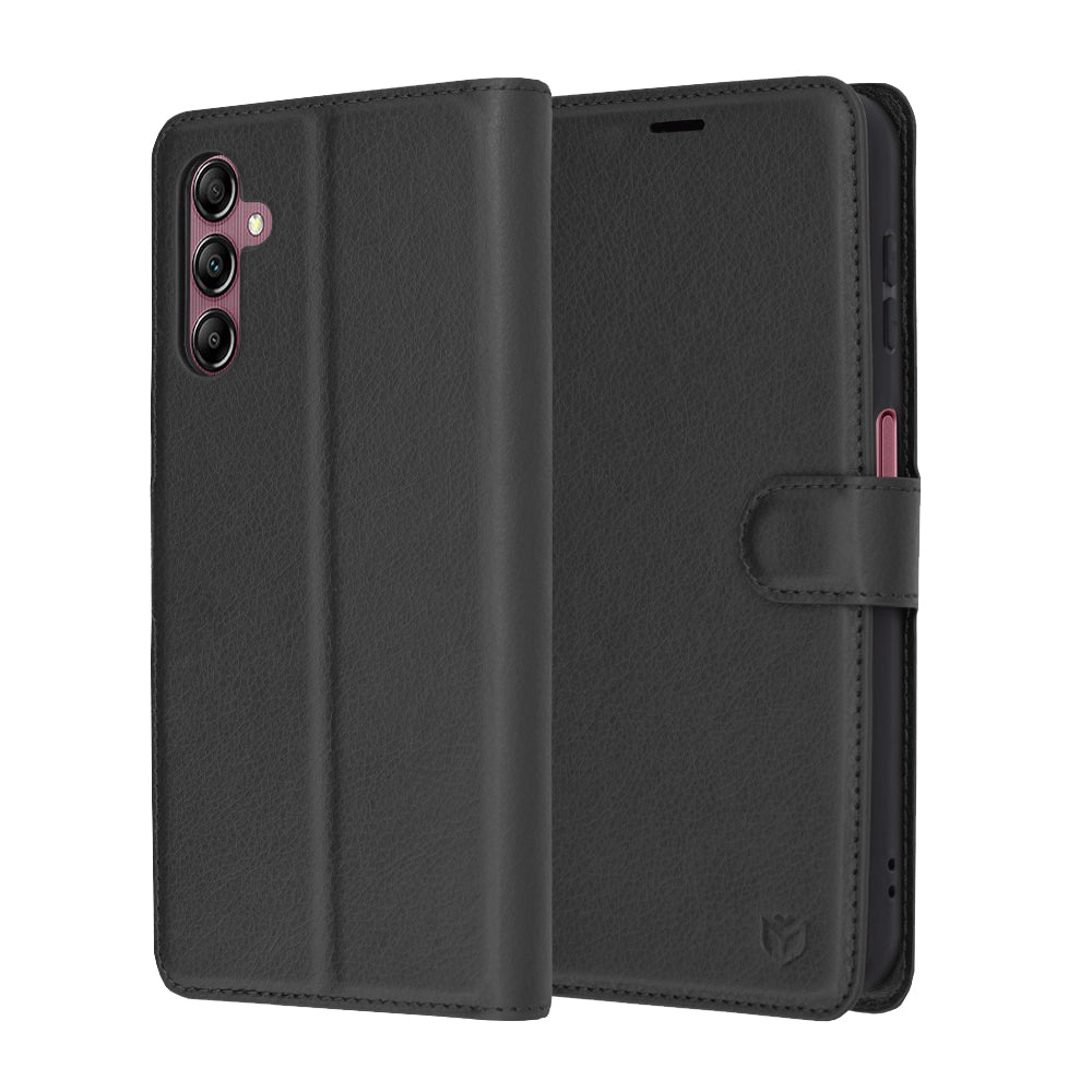 Калъф за Samsung Galaxy A14 A145 / A14 5G A146, Techsuit, Leather Folio, Черен