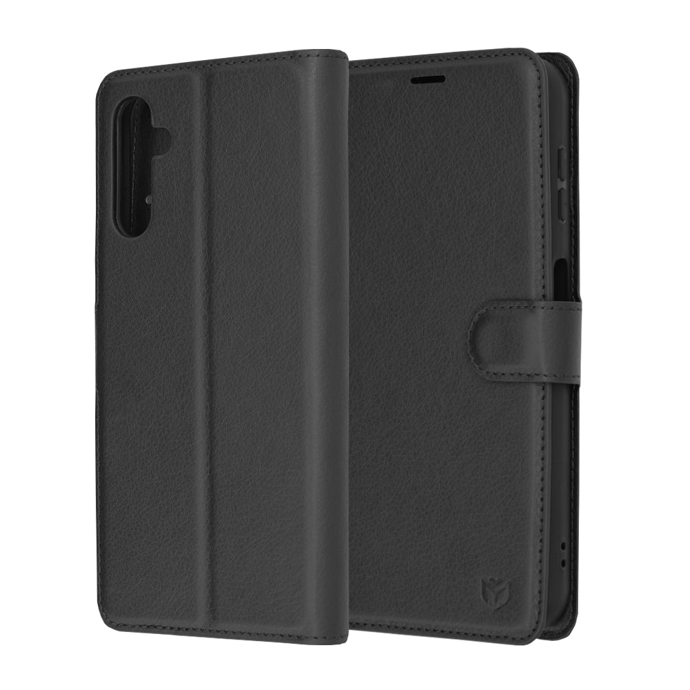 Калъф за Samsung Galaxy A14 A145 / A14 5G A146, Techsuit, Leather Folio, Черен