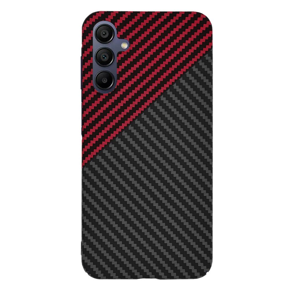 Калъф за Samsung Galaxy A15 5G A156 / A15 A155, Techsuit, Carbonite FiberShell, Черно Червен
