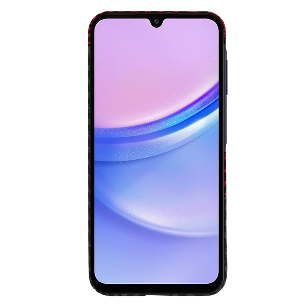 Калъф за Samsung Galaxy A15 5G A156 / A15 A155, Techsuit, Carbonite FiberShell, Черно Червен