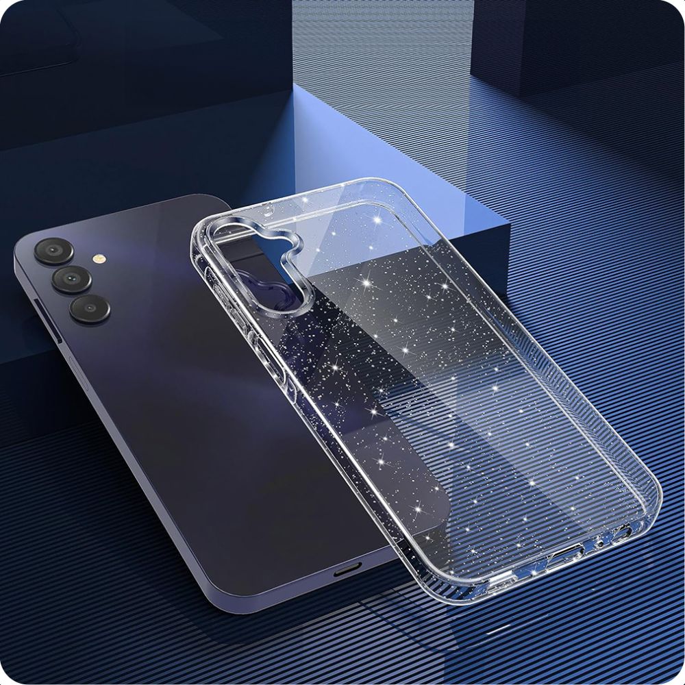 Калъф за Samsung Galaxy A15 5G A156 / A15 A155, Techsuit, SparkleSkin, Прозрачен