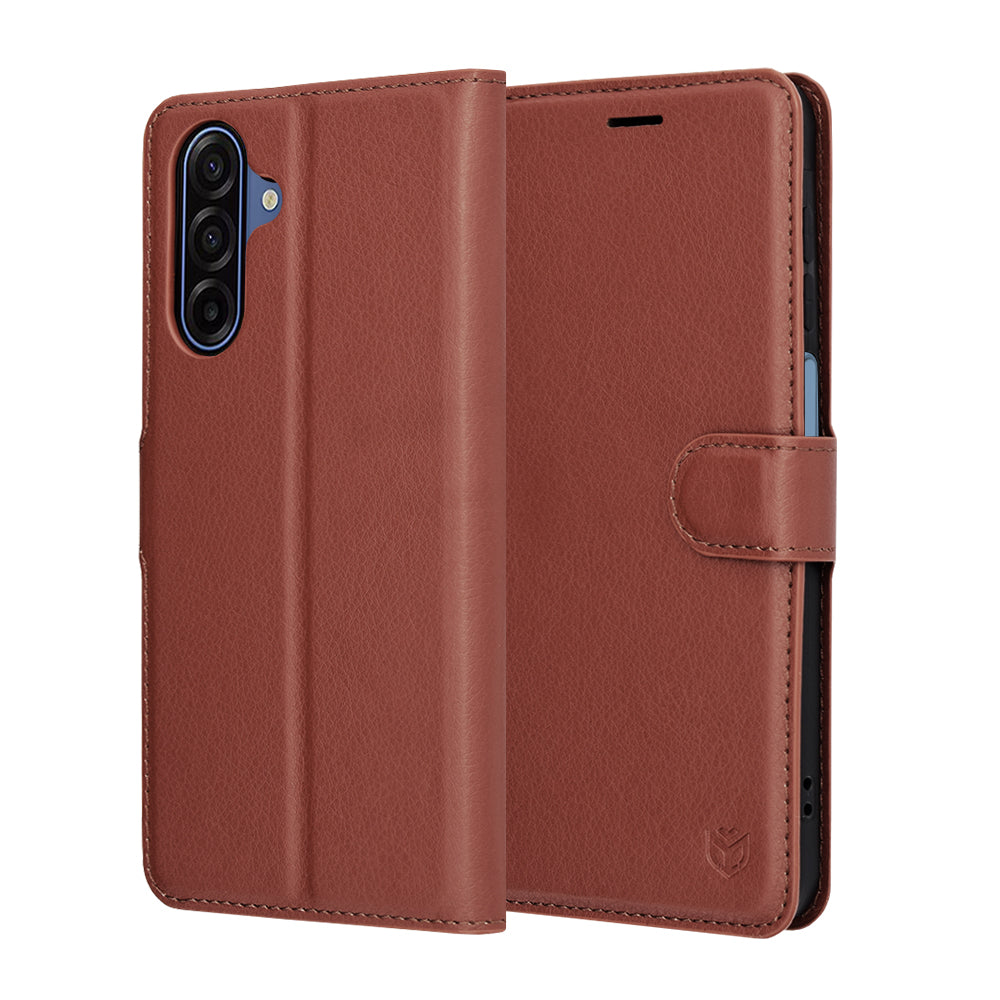 Калъф за Samsung Galaxy A17 4G / A17 5G, Techsuit, Leather Folio, Кафяв