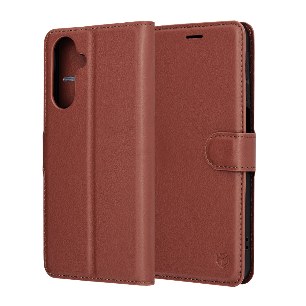 Калъф за Samsung Galaxy A17 4G / A17 5G, Techsuit, Leather Folio, Кафяв