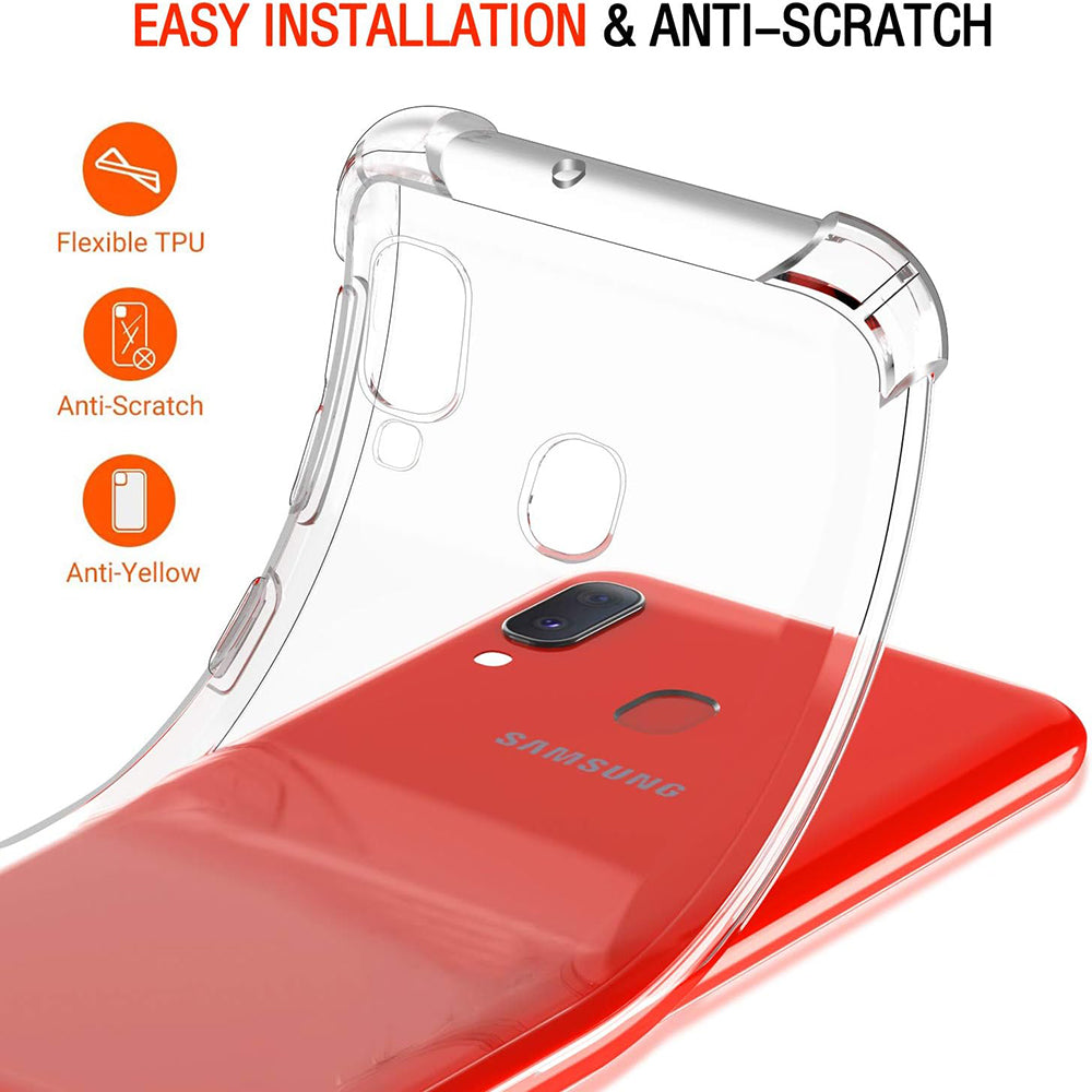 Калъф за Samsung Galaxy A20e A202, Techsuit, Shockproof Clear, Прозрачен