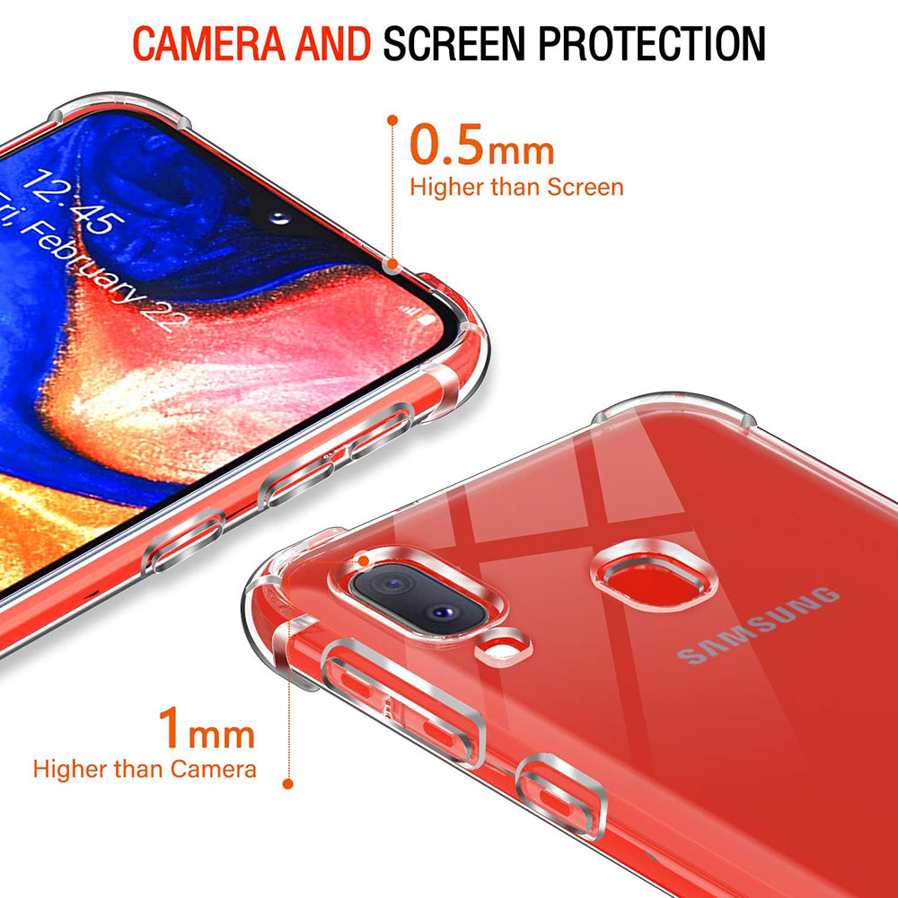 Калъф за Samsung Galaxy A20e A202, Techsuit, Shockproof Clear, Прозрачен
