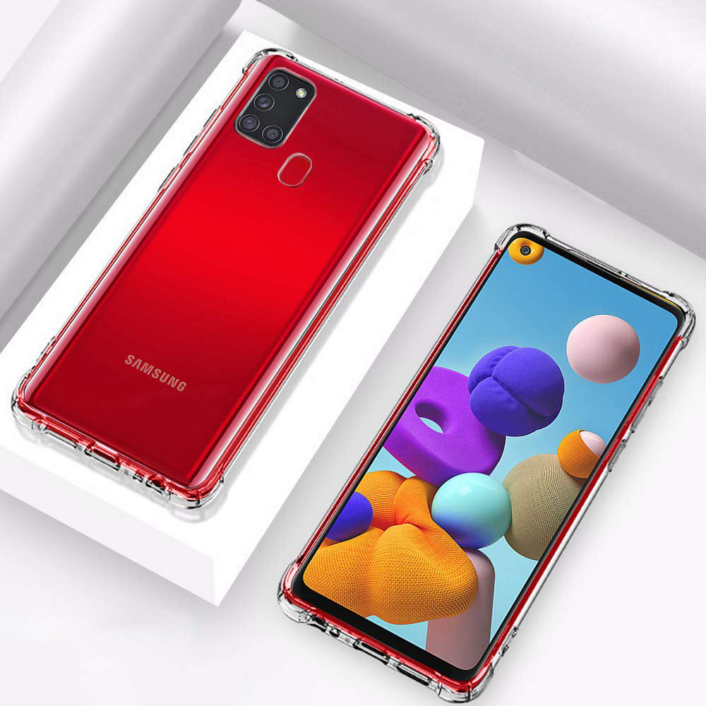 Калъф за Samsung Galaxy A21s A217, Techsuit, противоударен прозрачен, прозрачен
