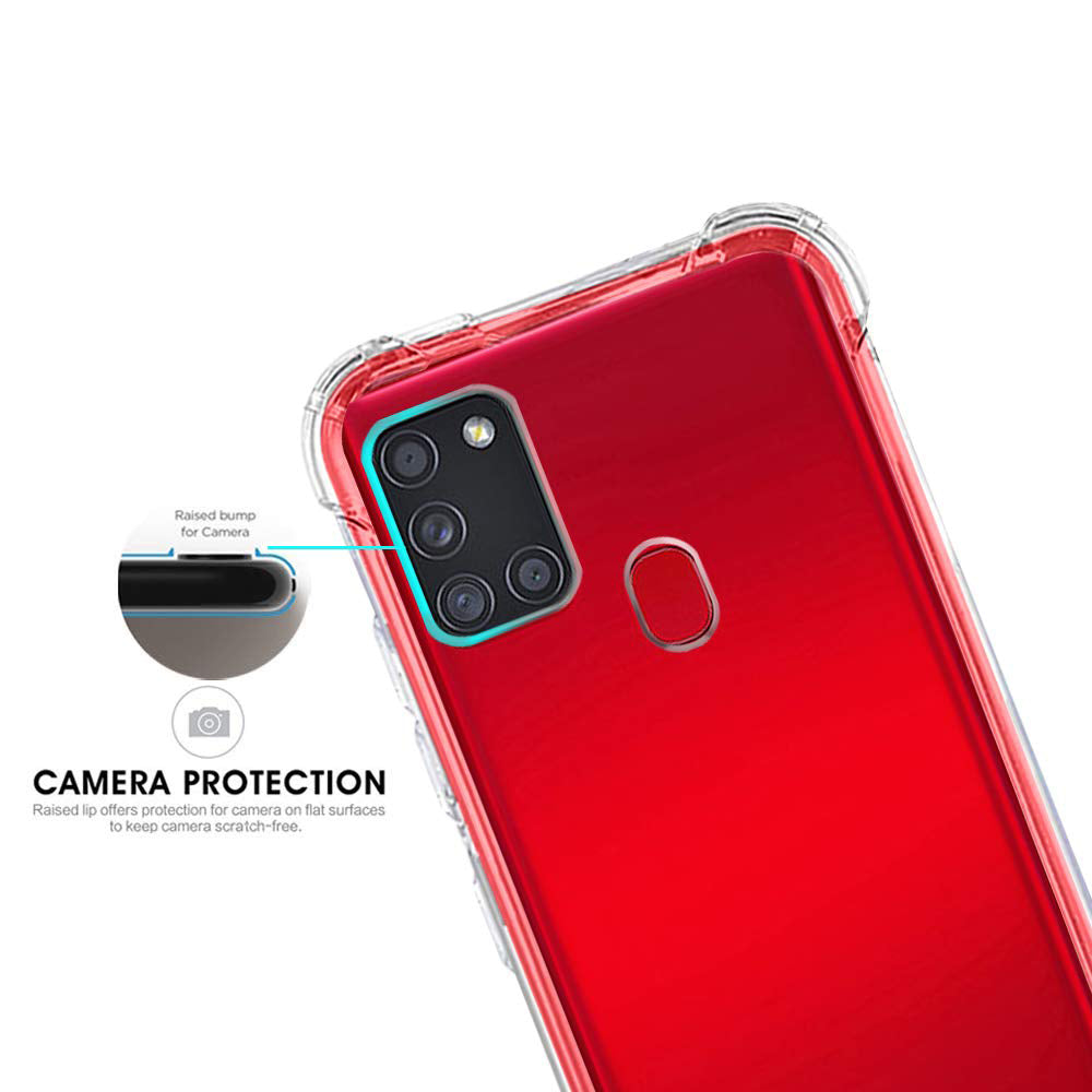 Калъф за Samsung Galaxy A21s A217, Techsuit, противоударен прозрачен, прозрачен