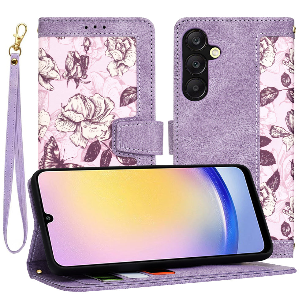 Калъф за Samsung Galaxy A25 A256, Techsuit, FlipCraft, Лилав