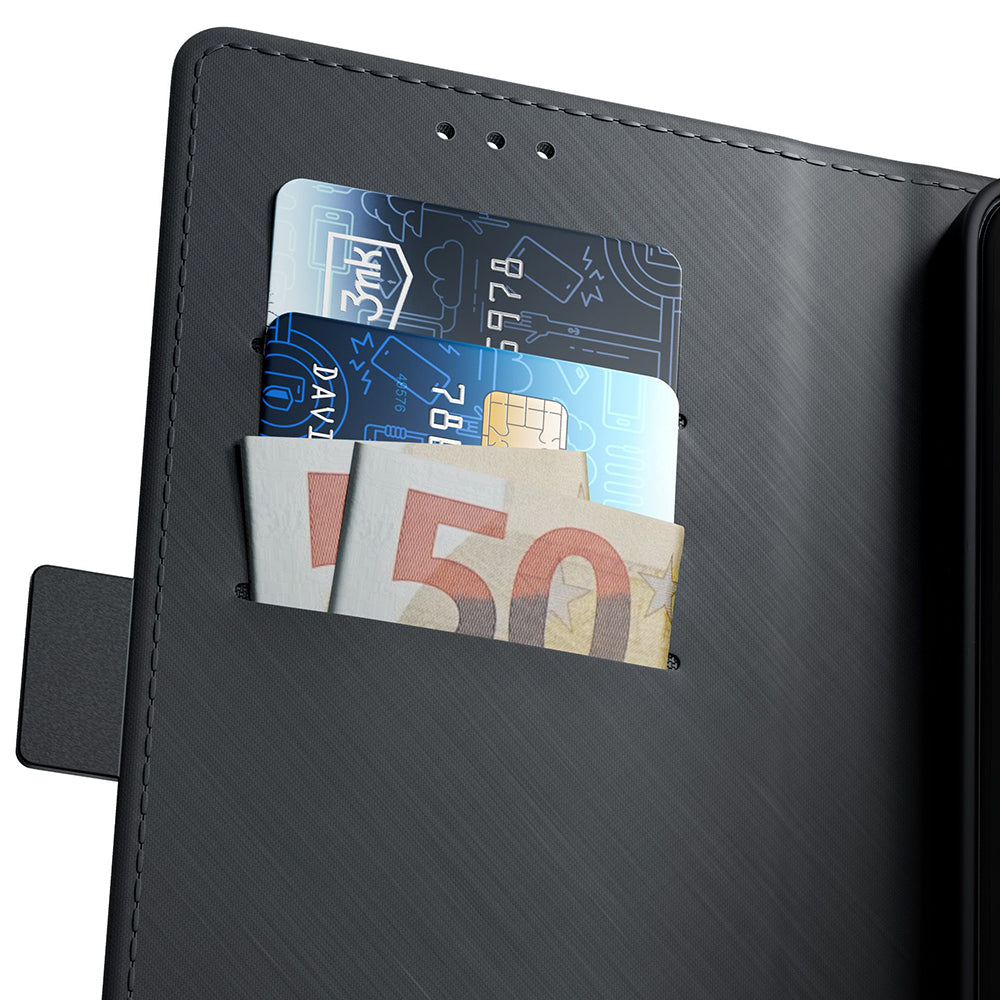 Калъф за Samsung Galaxy A26 A266, 3MK, Wallet, Черен