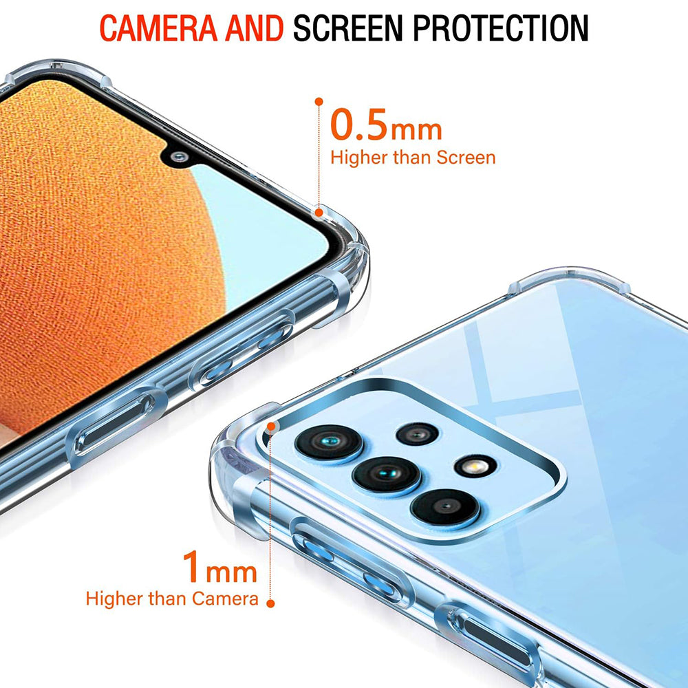 Калъф за Samsung Galaxy A32 A325, Techsuit, Shockproof Clear, Прозрачен