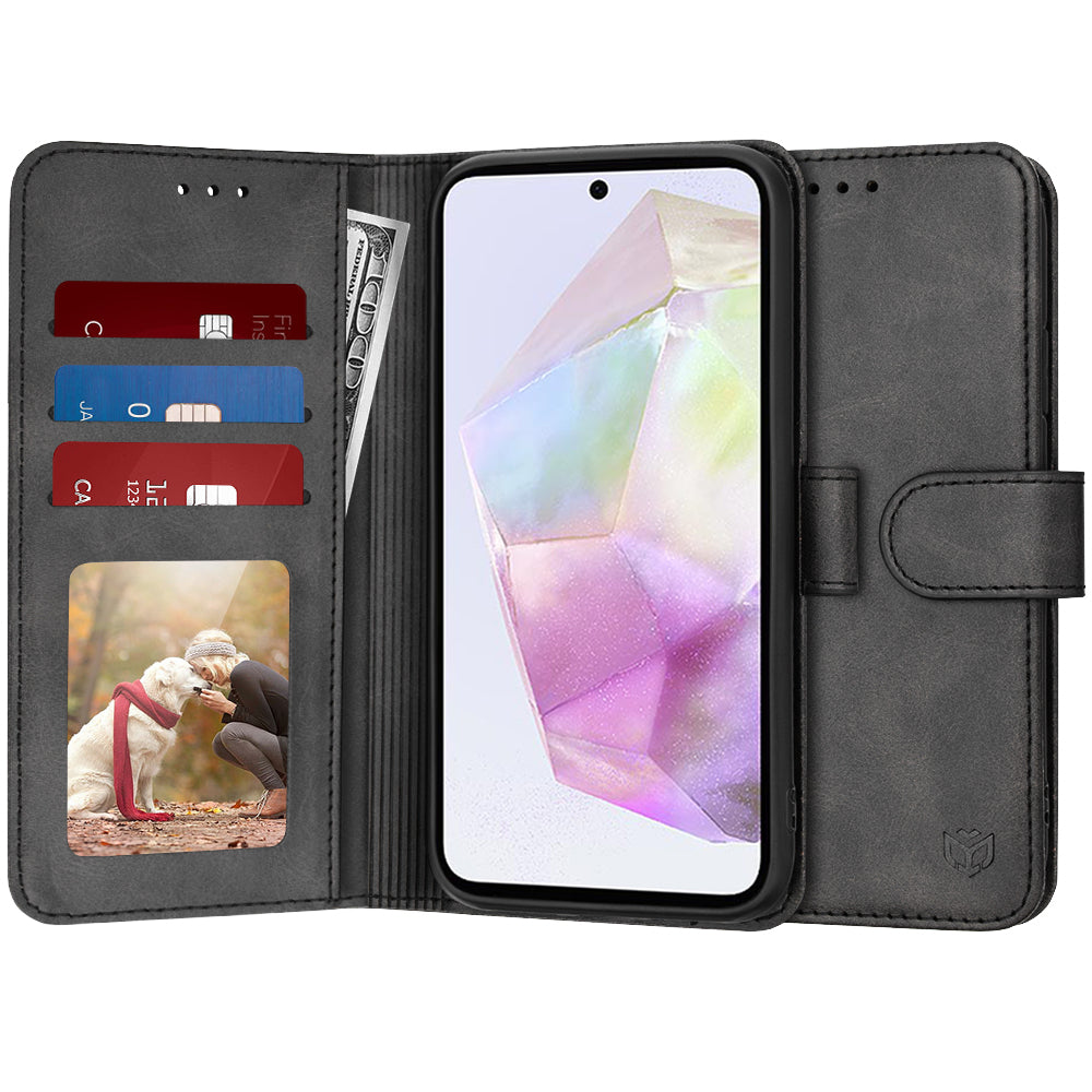 Калъф за Samsung Galaxy A35 5G A356, Techsuit, Diary Book, Черен