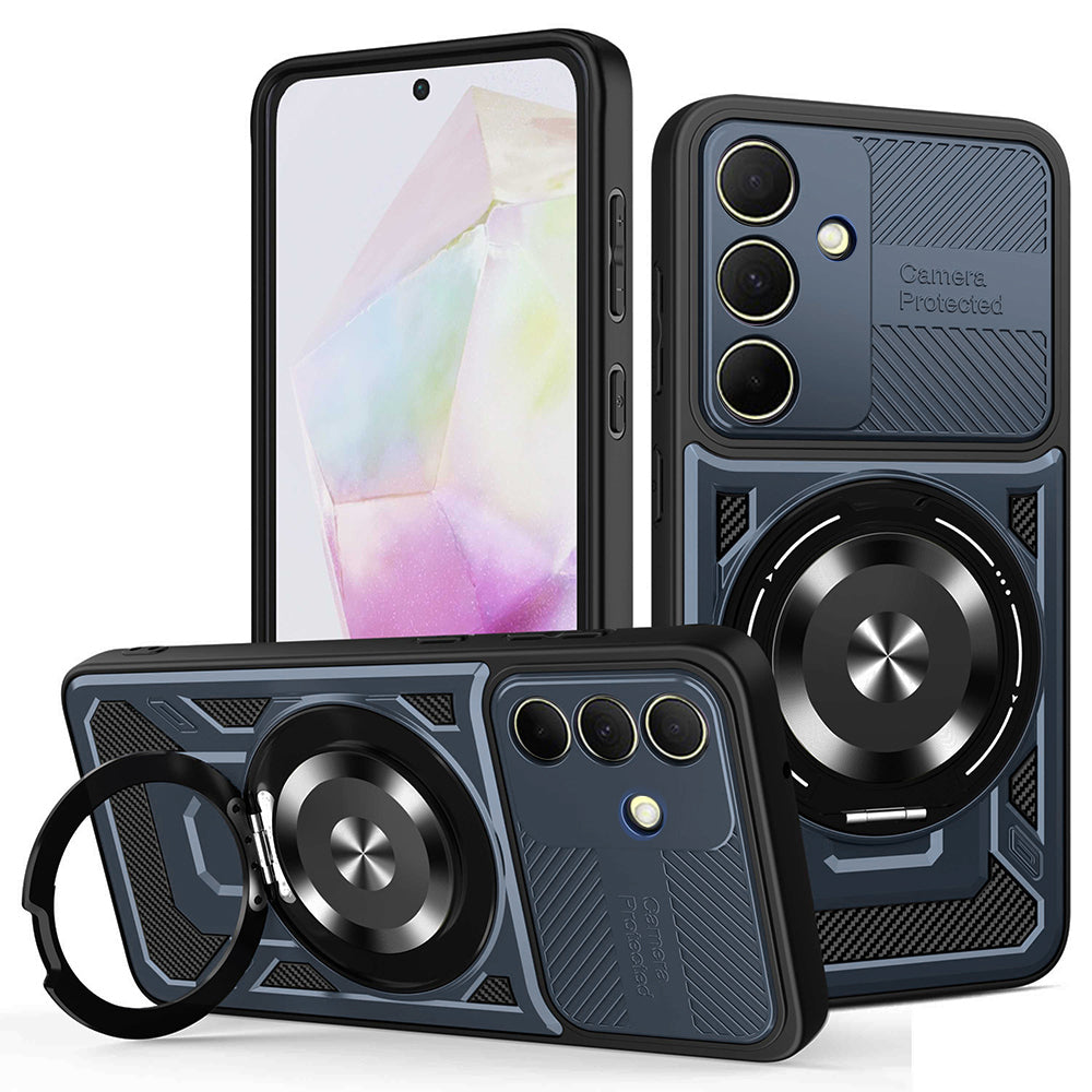 Калъф за Samsung Galaxy A35 5G A356, Techsuit, RuggedCam, Син
