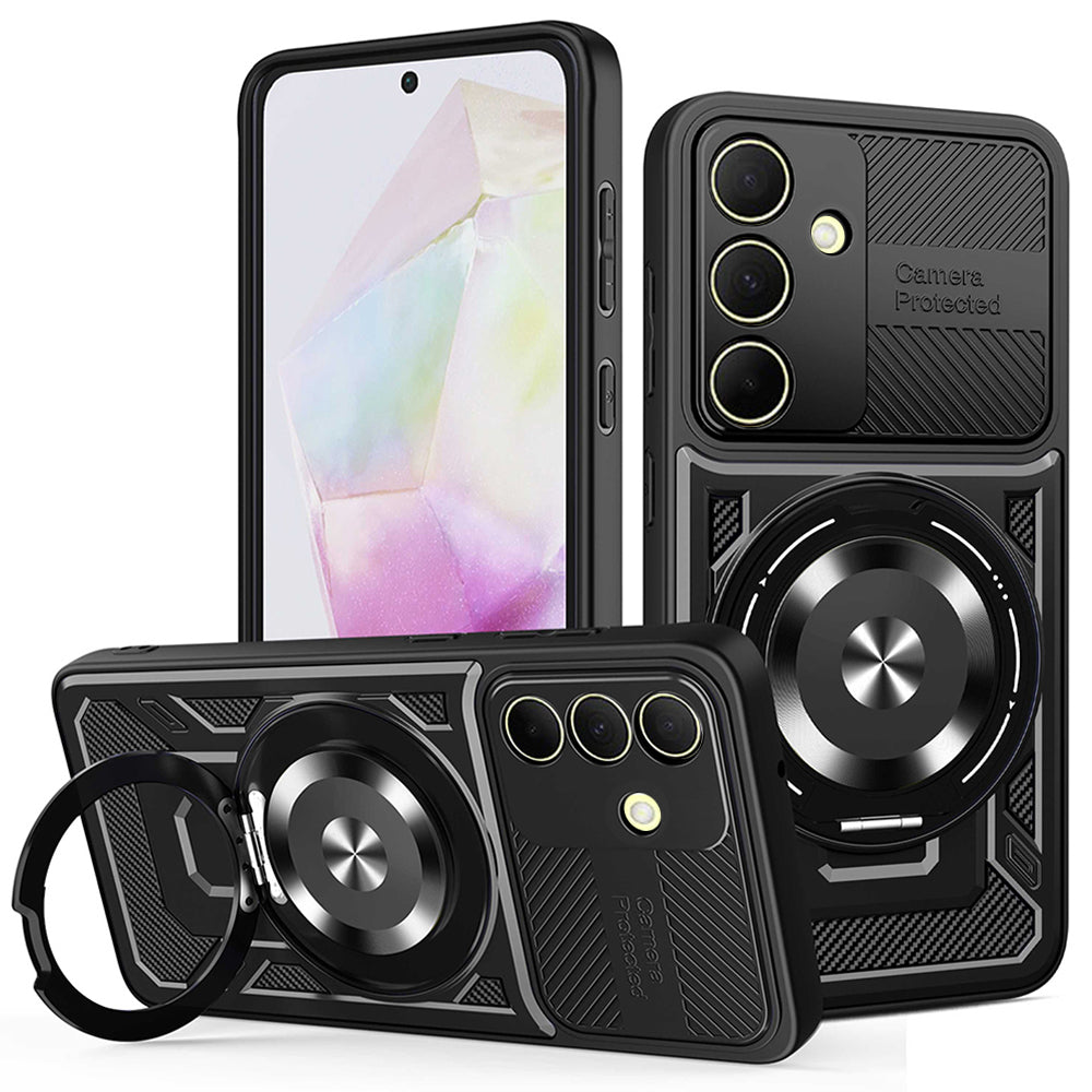 Калъф за Samsung Galaxy A35 5G A356, Techsuit, RuggedCam, Черен