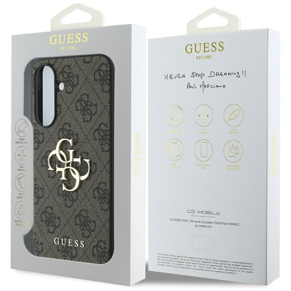Калъф за Samsung Galaxy A36 A366, Guess, 4G Big Logo, Кафяв