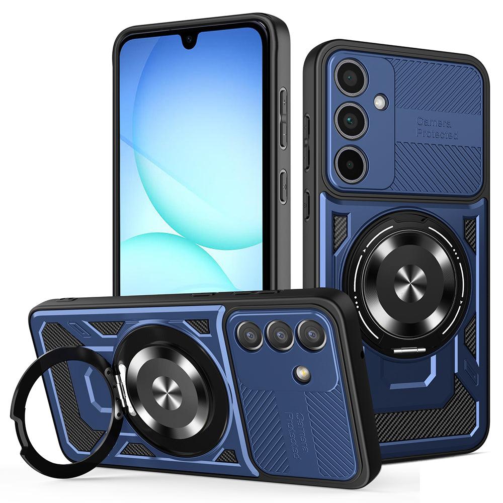 Калъф за Samsung Galaxy A37 5G, Techsuit, RuggedCam, Син