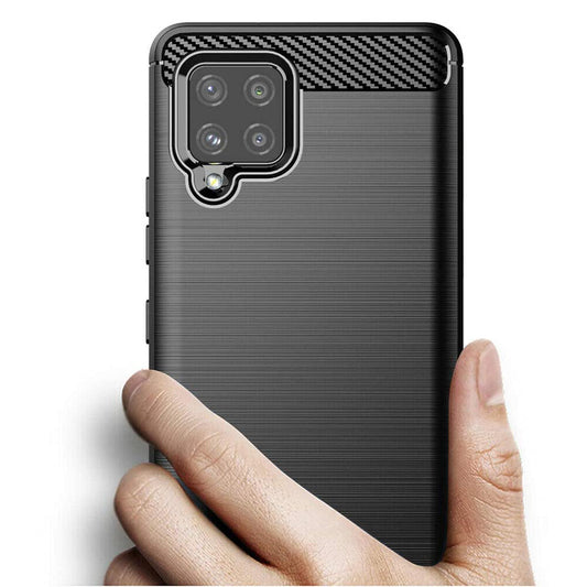 Калъф за Samsung Galaxy A42 5G A426, Techsuit, Карбон, Черен