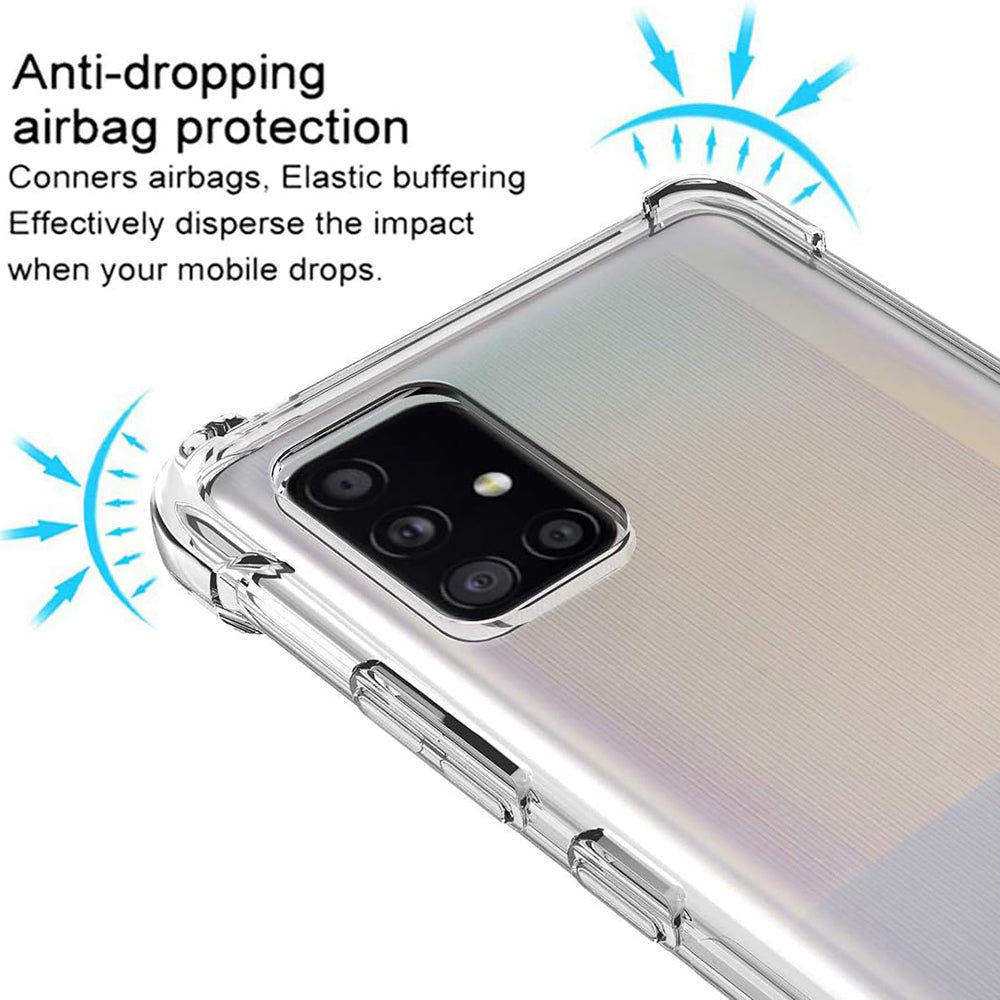 Калъф за Samsung Galaxy A51 A515, Techsuit, противоударен прозрачен, прозрачен