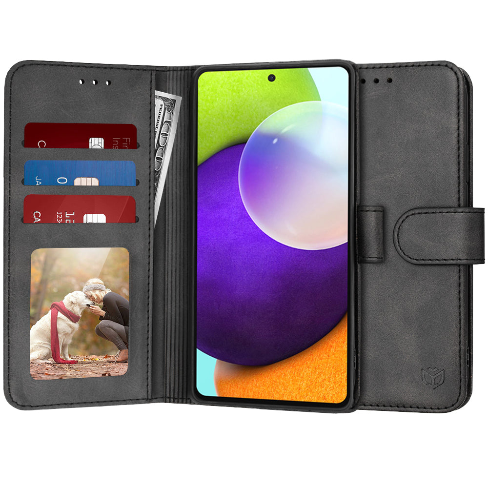 Калъф за Samsung Galaxy A52s 5G A528 / A52 5G A526 / A52 A525, Techsuit, Diary Book, Черен