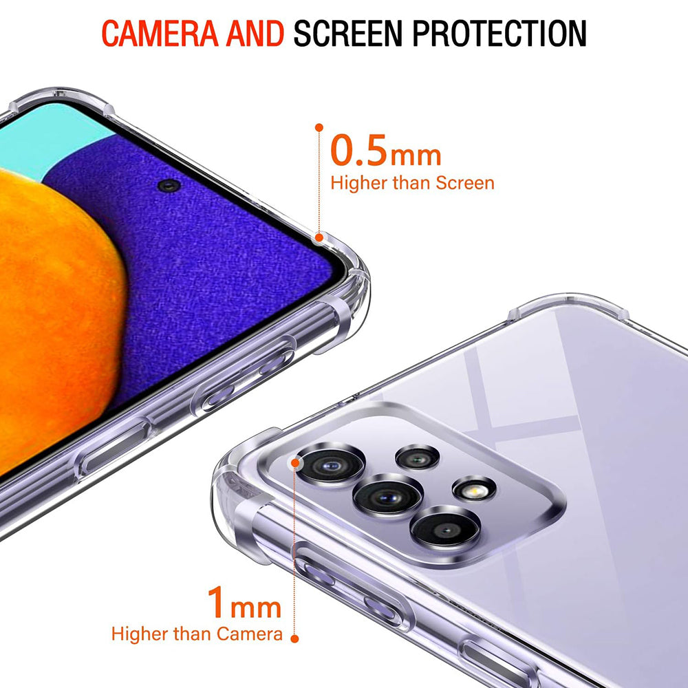 Калъф за Samsung Galaxy A52s 5G A528 / A52 5G A526 / A52 A525, Techsuit, противоударен прозрачен, прозрачен