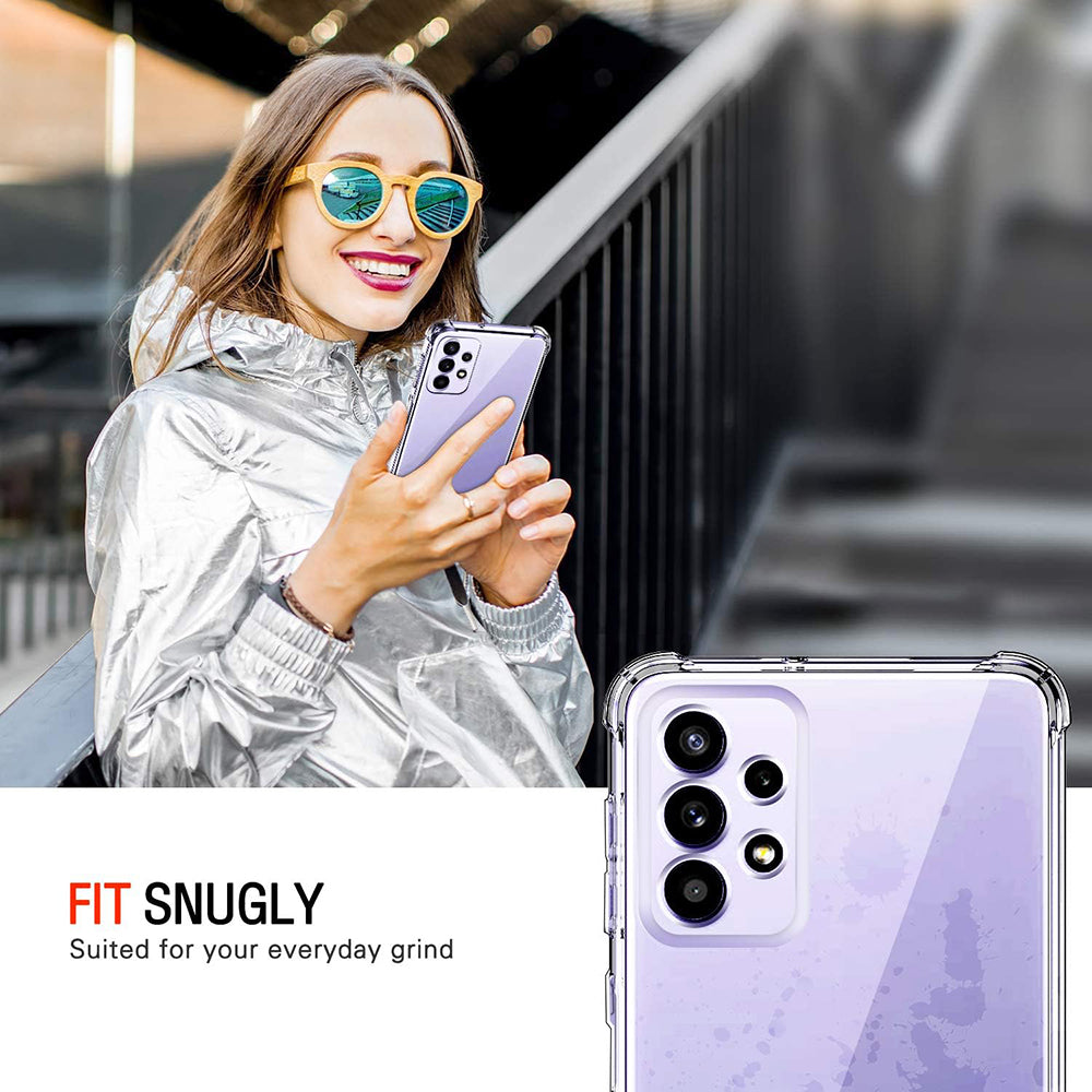 Калъф за Samsung Galaxy A52s 5G A528 / A52 5G A526 / A52 A525, Techsuit, противоударен прозрачен, прозрачен