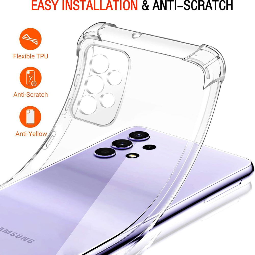 Калъф за Samsung Galaxy A52s 5G A528 / A52 5G A526 / A52 A525, Techsuit, противоударен прозрачен, прозрачен