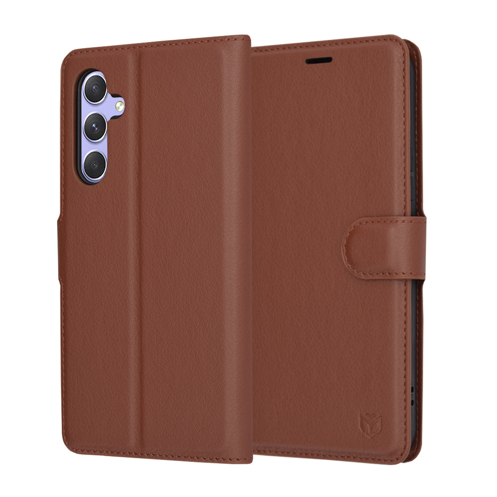 Калъф за Samsung Galaxy A54 A546, Techsuit, Leather Folio, Кафяв