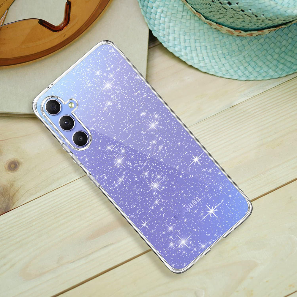 Калъф за Samsung Galaxy A54 A546, Techsuit, SparkleSkin, Прозрачен