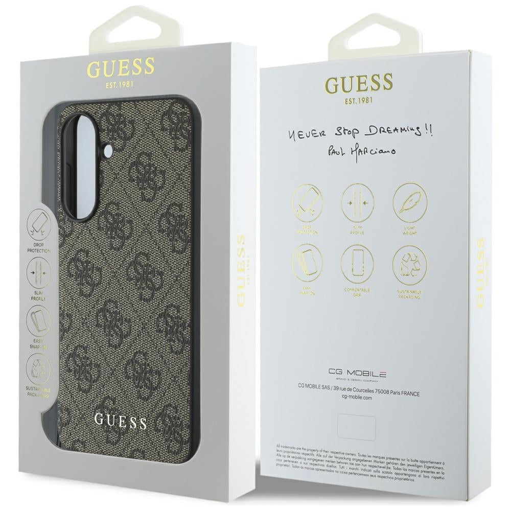 Калъф за Samsung Galaxy A56 A566, Guess, 4G Charm, Кафяв
