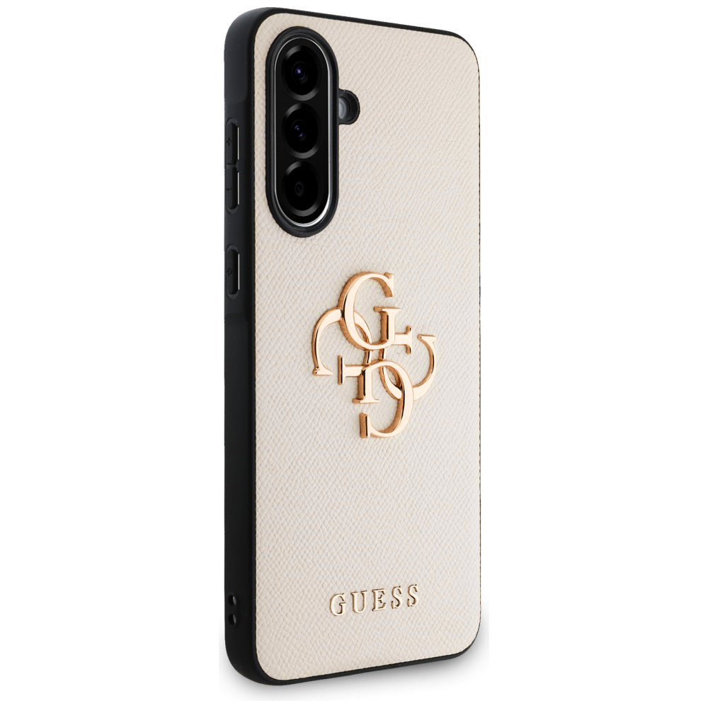 Калъф за Samsung Galaxy A56 A566, Guess, 4G Grained Big and Classic Logo, Бежов