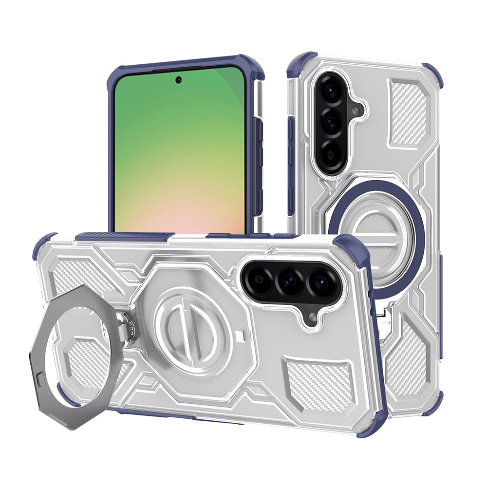 Case for Samsung Galaxy A56 A566, Techsuit, Carbon Shield Pro, Blue