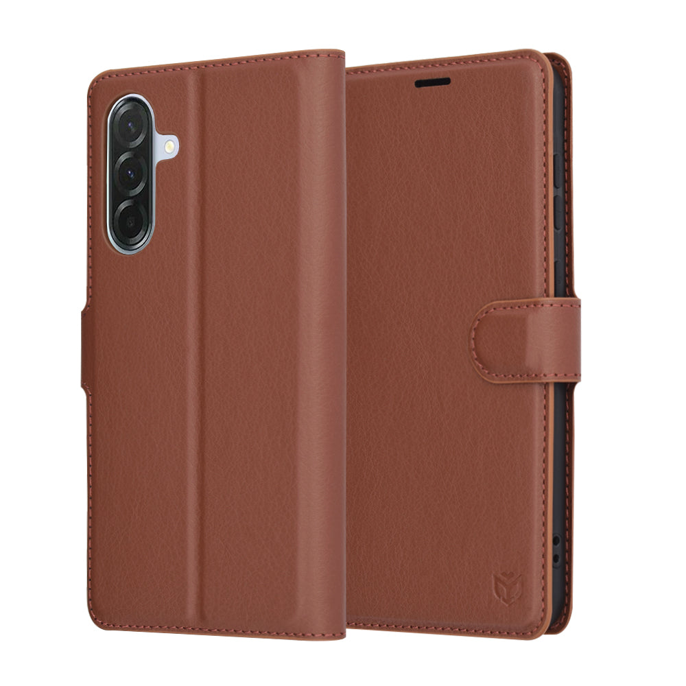 Калъф за Samsung Galaxy A56 A566, Techsuit, Leather Folio, Кафяв