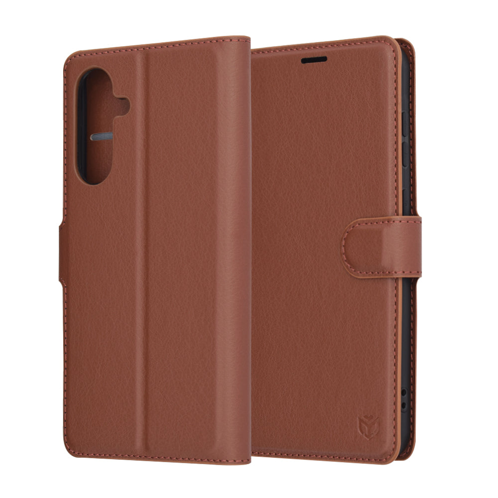 Калъф за Samsung Galaxy A56 A566, Techsuit, Leather Folio, Кафяв