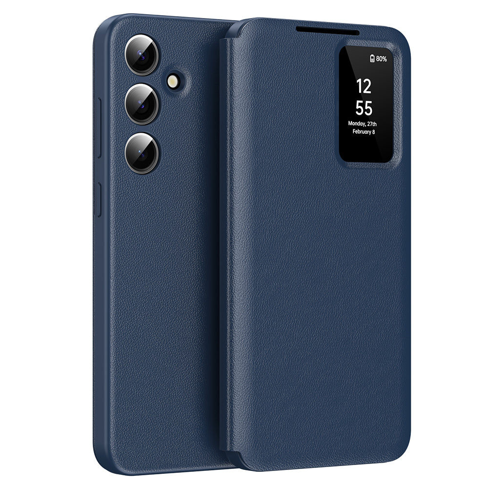 Калъф за Samsung Galaxy A56 A566, Techsuit, SmartView, Син