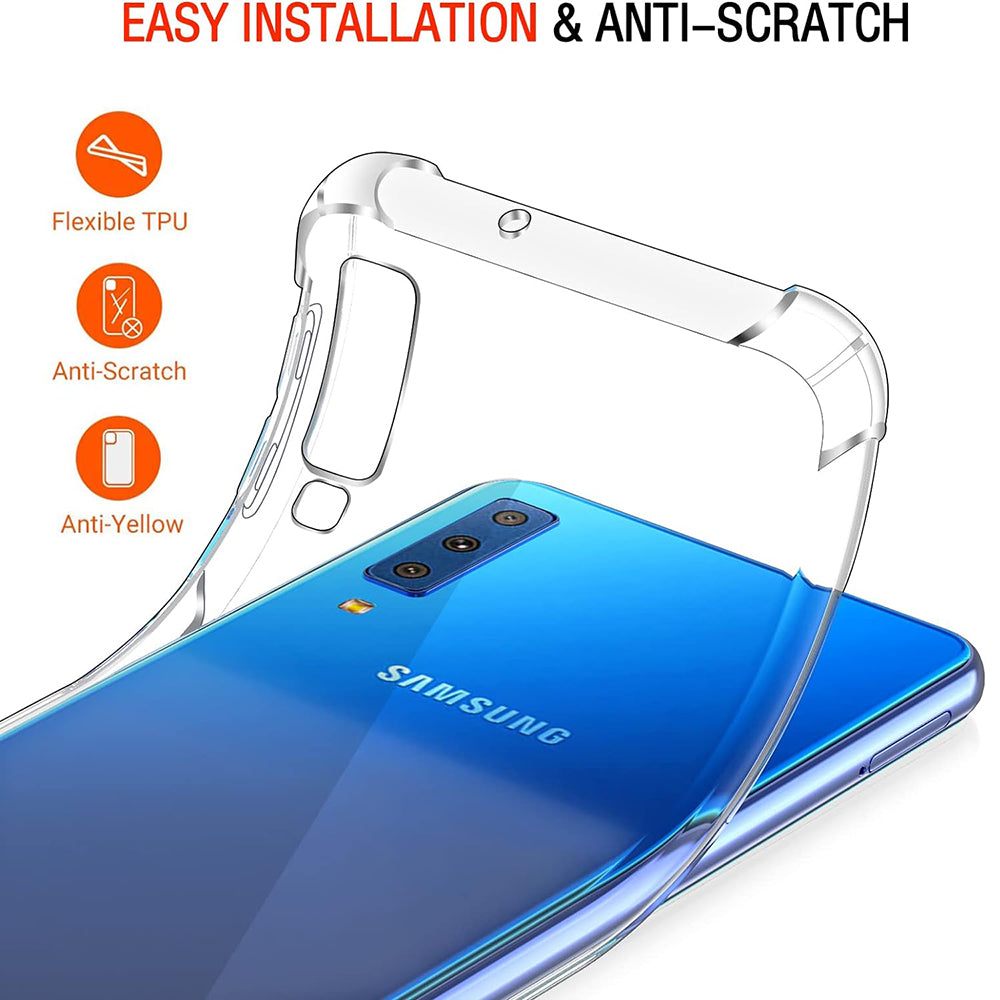 Калъф за Samsung Galaxy A7 (2018) A750, Techsuit, Shockproof Clear, Прозрачен