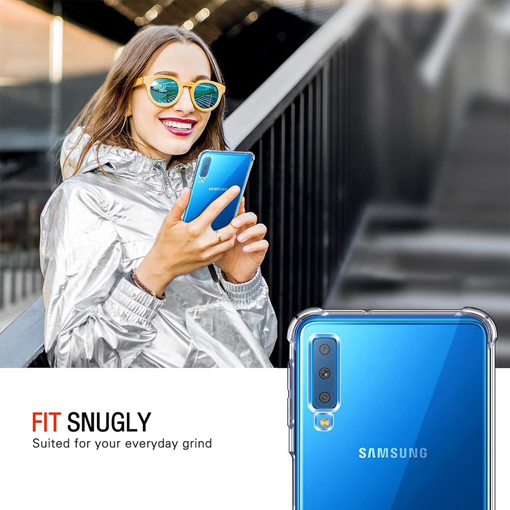 Калъф за Samsung Galaxy A7 (2018) A750, Techsuit, Shockproof Clear, Прозрачен