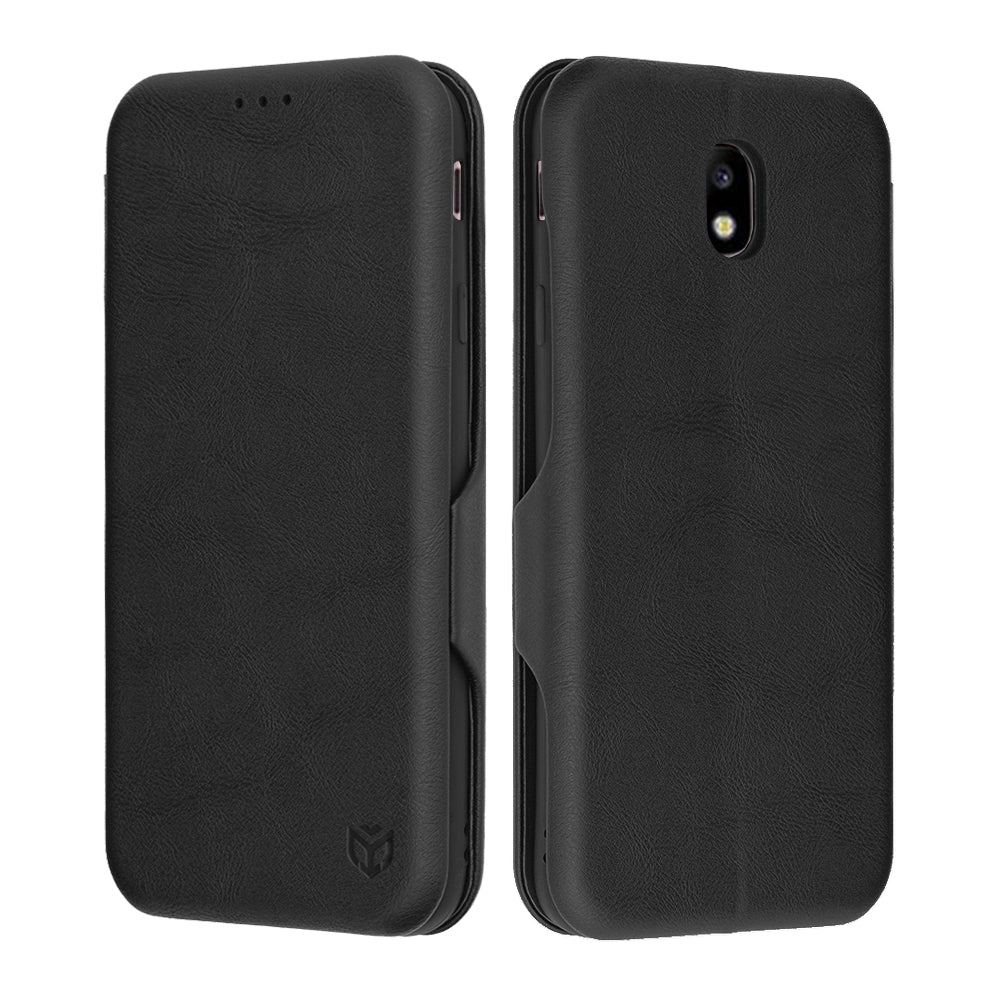 Калъф за Samsung Galaxy J7 (2017) J730, Techsuit, Safe Wallet Plus, Черен