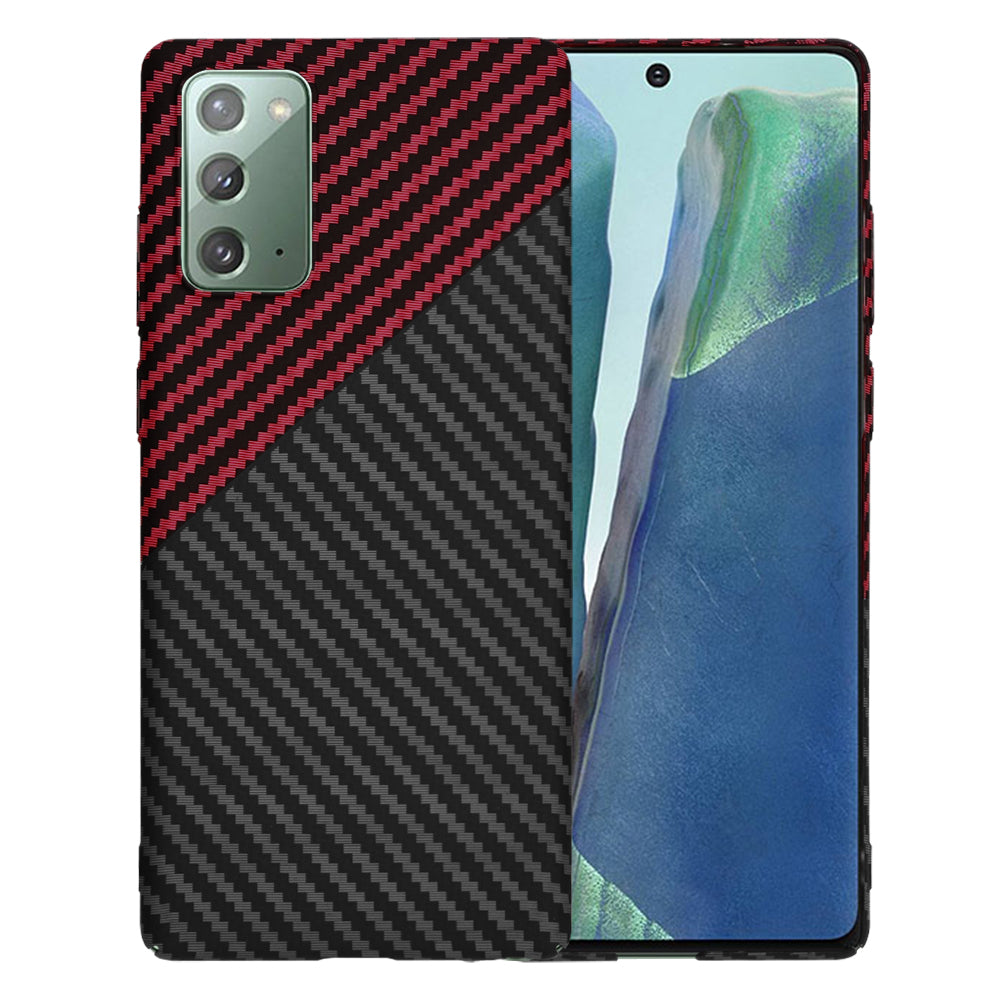 Калъф за Samsung Galaxy Note 20 5G N981 / Note 20 N980, Techsuit, Carbonite FiberShell, Черно Червен
