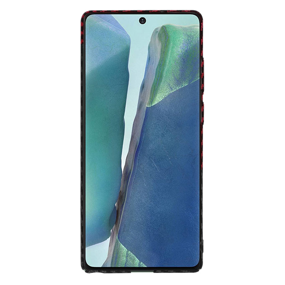 Калъф за Samsung Galaxy Note 20 5G N981 / Note 20 N980, Techsuit, Carbonite FiberShell, Черно Червен