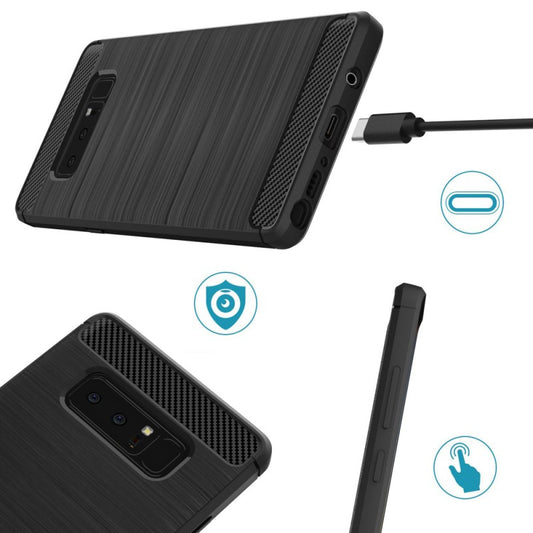 Калъф за Samsung Galaxy Note 8 N950, Techsuit, Карбон, Черен