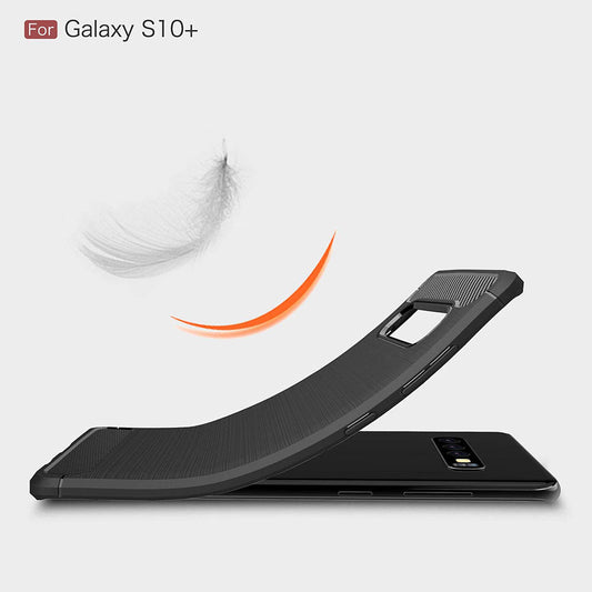 Калъф за Samsung Galaxy S10+ G975, Techsuit, Карбон, Черен