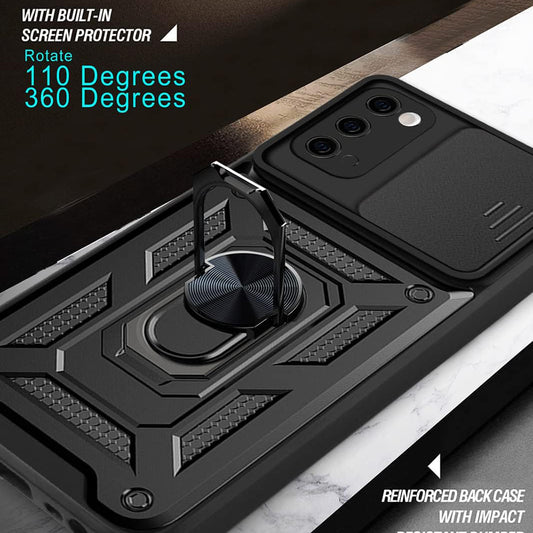 Калъф за Samsung Galaxy S20 5G G981 / S20 G980, Techsuit, CamShield, Черен