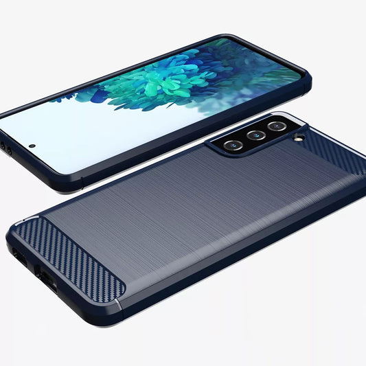 Калъф за Samsung Galaxy S20 FE 2022 G781 / S20 FE 5G G781 / S20 FE G780, Techsuit, Карбон, Син