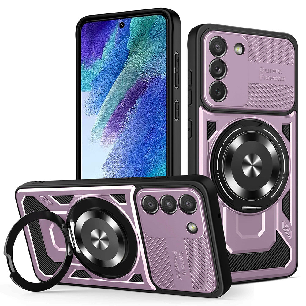 Калъф за Samsung Galaxy S21 FE 5G G990, Techsuit, RuggedCam, Лилав
