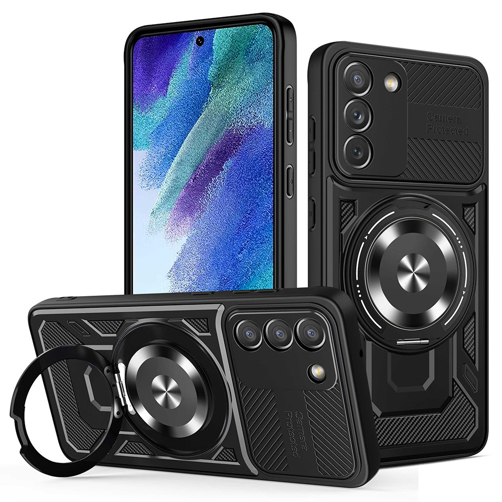 Калъф за Samsung Galaxy S21 FE 5G G990, Techsuit, RuggedCam, Черен