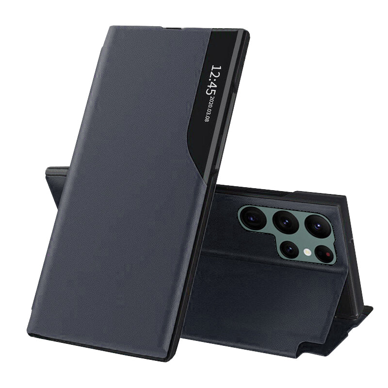 Калъф за Samsung Galaxy S22 Ultra 5G S908, Techsuit, eFold, Тъмносин