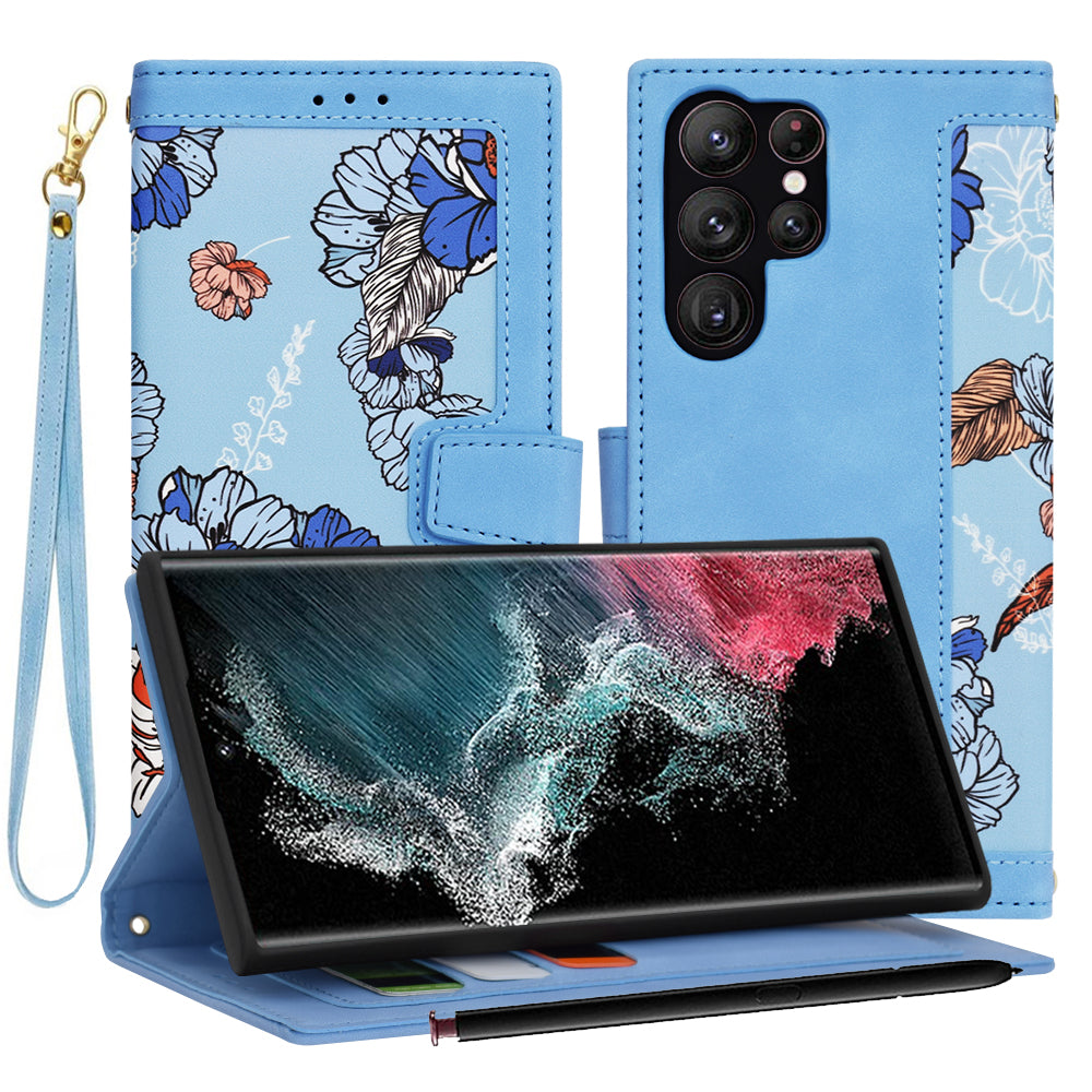 Калъф за Samsung Galaxy S22 Ultra 5G S908, Techsuit, FlipCraft, Син
