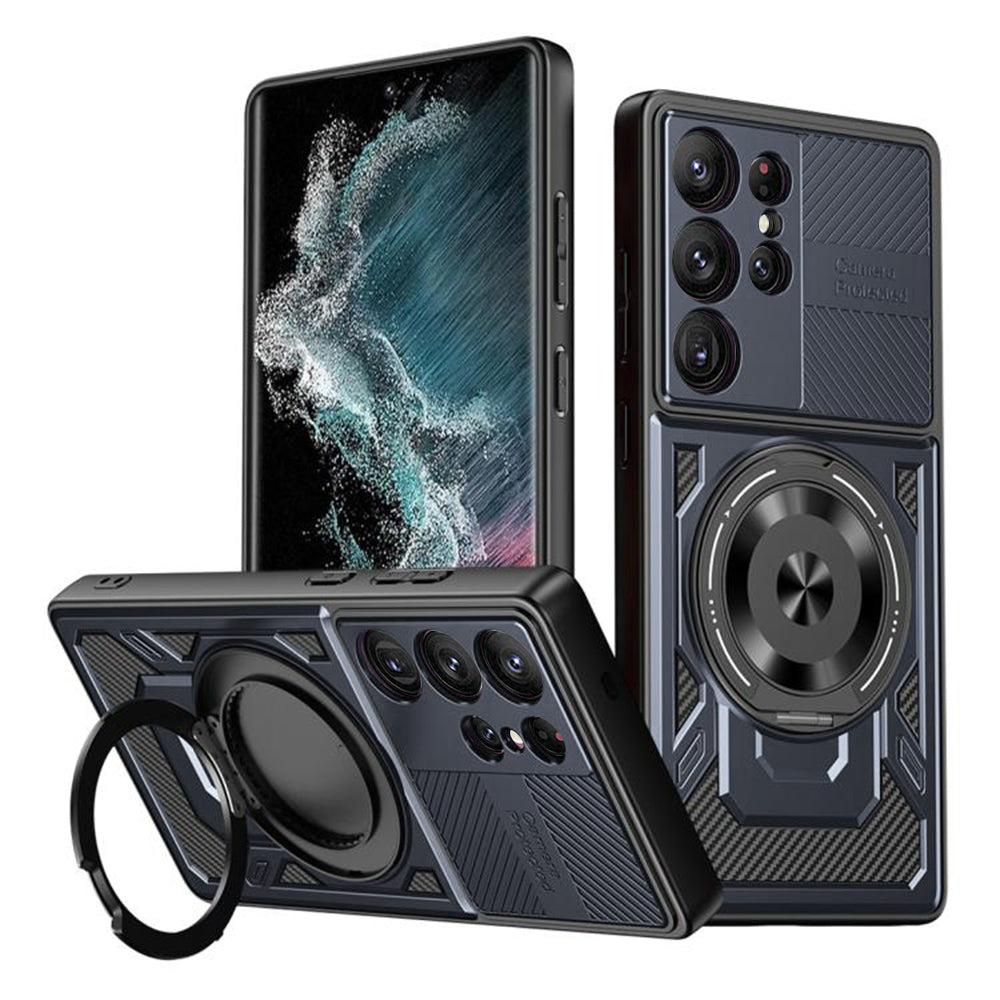 Калъф за Samsung Galaxy S22 Ultra 5G S908, Techsuit, RuggedCam, Син