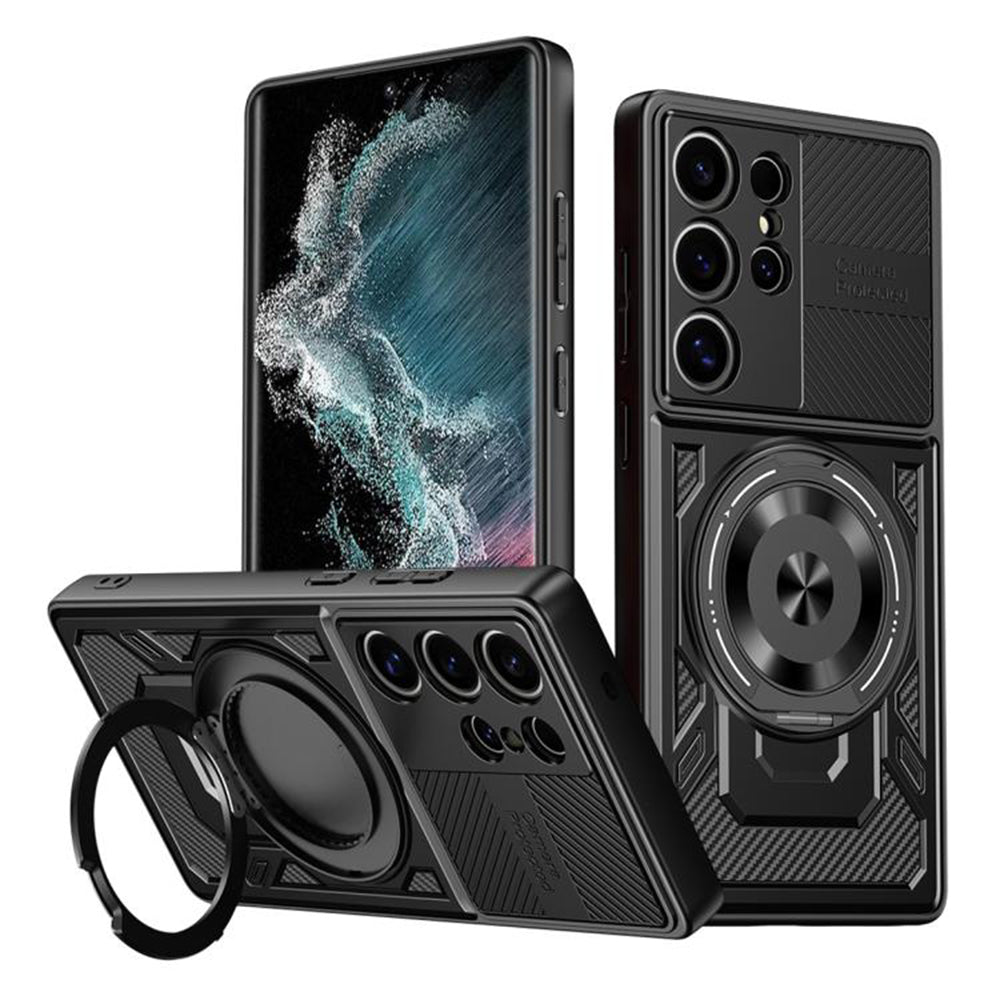 Калъф за Samsung Galaxy S22 Ultra 5G S908, Techsuit, RuggedCam, Черен