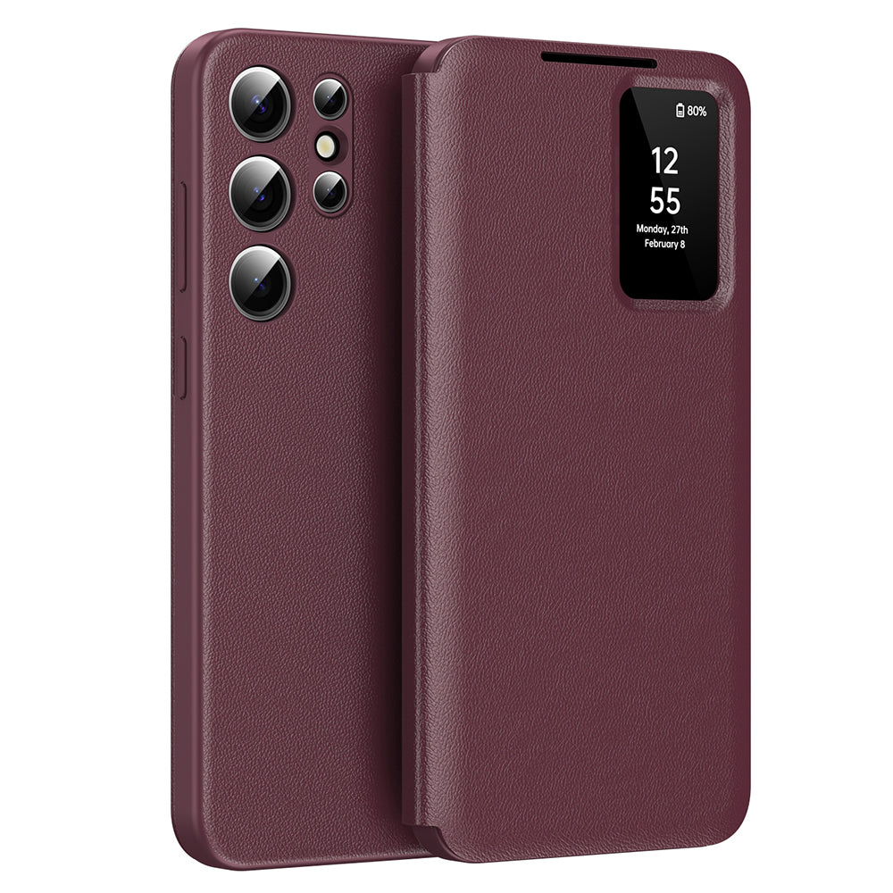 Калъф за Samsung Galaxy S22 Ultra 5G S908, Techsuit, SmartView, Червен