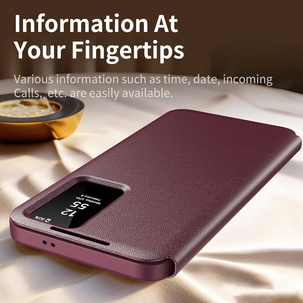 Калъф за Samsung Galaxy S22 Ultra 5G S908, Techsuit, SmartView, Червен